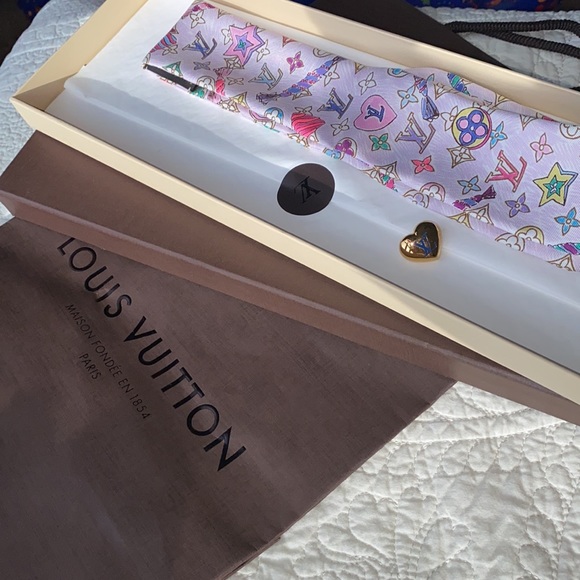 Louis Vuitton bandeau, scarf, vintage, autentic, silk - Picture 6 of 8